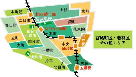 仙台市内地図